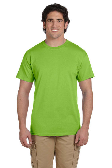 Hanes 5170 Mens EcoSmart Short Sleeve Crewneck T-Shirt Lime Green Front