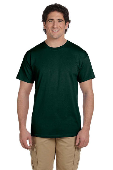Hanes 5170 Mens EcoSmart Short Sleeve Crewneck T-Shirt Forest Green Front