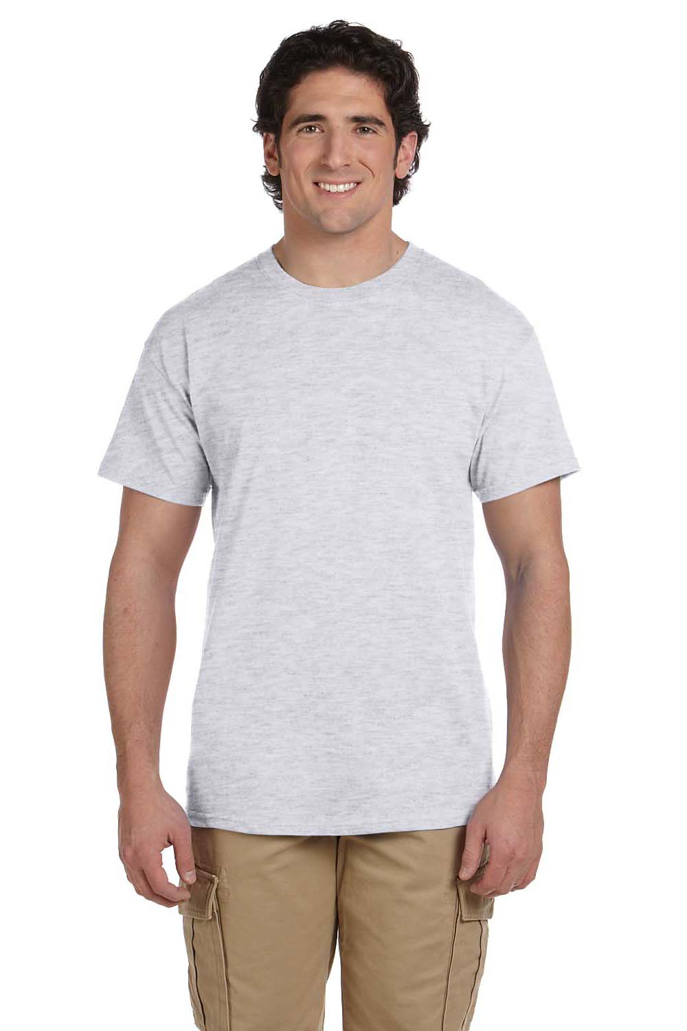 Hanes 5170 Mens EcoSmart Short Sleeve Crewneck T-Shirt Ash Grey Front