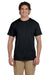 Hanes 5170 Mens EcoSmart Short Sleeve Crewneck T-Shirt Black Front