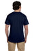 Hanes 5170 Mens EcoSmart Short Sleeve Crewneck T-Shirt Navy Blue Back