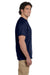 Hanes 5170 Mens EcoSmart Short Sleeve Crewneck T-Shirt Navy Blue Side