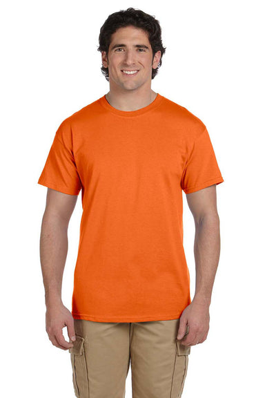 Hanes 5170 Mens EcoSmart Short Sleeve Crewneck T-Shirt Orange Front