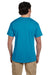 Hanes 5170 Mens EcoSmart Short Sleeve Crewneck T-Shirt Teal Blue Back