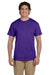 Hanes 5170 Mens EcoSmart Short Sleeve Crewneck T-Shirt Purple Front