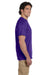 Hanes 5170 Mens EcoSmart Short Sleeve Crewneck T-Shirt Purple Side