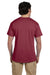 Hanes 5170 Mens EcoSmart Short Sleeve Crewneck T-Shirt Heather Red Back