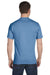 Hanes 5180 Mens Beefy-T Short Sleeve Crewneck T-Shirt Carolina Blue Back