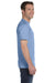 Hanes 5180 Mens Beefy-T Short Sleeve Crewneck T-Shirt Light Blue Side