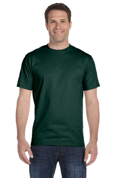 Hanes 5180 Mens Beefy-T Short Sleeve Crewneck T-Shirt Forest Green Front