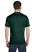 Hanes 5180 Mens Beefy-T Short Sleeve Crewneck T-Shirt Forest Green Back