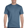 Hanes Mens Beefy-T Short Sleeve Crewneck T-Shirt - Denim Blue