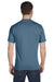 Hanes 5180 Mens Beefy-T Short Sleeve Crewneck T-Shirt Denim Blue Back