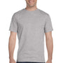 Hanes Mens Beefy-T Short Sleeve Crewneck T-Shirt - Light Steel Grey