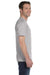 Hanes 5180 Mens Beefy-T Short Sleeve Crewneck T-Shirt Light Steel Grey Side