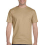 Hanes Mens Beefy-T Short Sleeve Crewneck T-Shirt - Pebble - Closeout