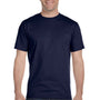 Hanes Mens Beefy-T Short Sleeve Crewneck T-Shirt - Navy Blue