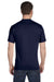 Hanes 5180 Mens Beefy-T Short Sleeve Crewneck T-Shirt Navy Blue Back