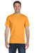 Hanes 5180 Mens Beefy-T Short Sleeve Crewneck T-Shirt Gold Front