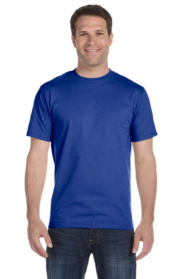Hanes 5180 Mens Beefy-T Short Sleeve Crewneck T-Shirt Royal Blue Front