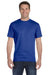 Hanes 5180 Mens Beefy-T Short Sleeve Crewneck T-Shirt Royal Blue Front