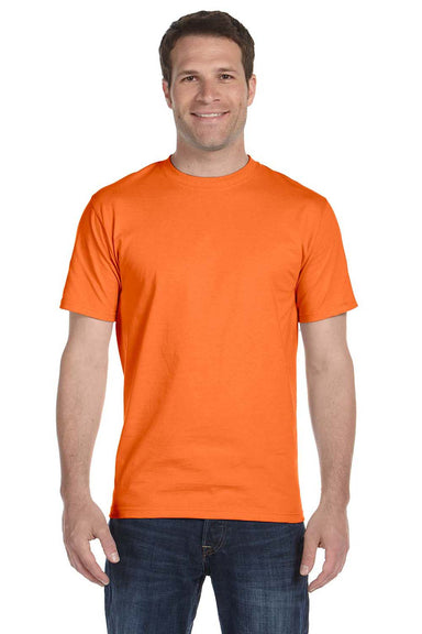 Hanes 5180 Mens Beefy-T Short Sleeve Crewneck T-Shirt Orange Front