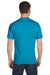 Hanes 5180 Mens Beefy-T Short Sleeve Crewneck T-Shirt Teal Blue Back