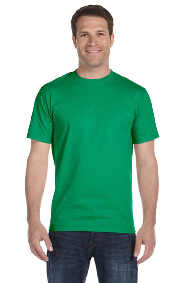 Hanes 5180 Mens Beefy-T Short Sleeve Crewneck T-Shirt Kelly Green Front
