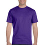 Hanes Mens Beefy-T Short Sleeve Crewneck T-Shirt - Purple