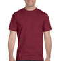 Hanes Mens Beefy-T Short Sleeve Crewneck T-Shirt - Cardinal Red - Closeout