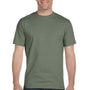 Hanes Mens Beefy-T Short Sleeve Crewneck T-Shirt - Fatigue Green