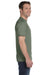Hanes 5180 Mens Beefy-T Short Sleeve Crewneck T-Shirt Fatigue Green Side