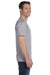 Hanes 5180 Mens Beefy-T Short Sleeve Crewneck T-Shirt Oxford Grey Side