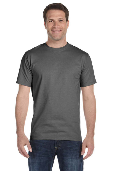 Hanes 5180 Mens Beefy-T Short Sleeve Crewneck T-Shirt Smoke Grey Front