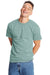 Hanes 5180/518T Mens Beefy-T Short Sleeve Crewneck T-Shirt Heather Clean Mint Green Front