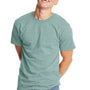 Hanes Mens Beefy-T Short Sleeve Crewneck T-Shirt - Heather Clean Mint Green - Closeout