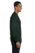Hanes 5186 Mens Beefy-T Long Sleeve Crewneck T-Shirt Forest Green Side