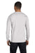 Hanes 5186 Mens Beefy-T Long Sleeve Crewneck T-Shirt Ash Grey Back