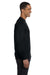 Hanes 5186 Mens Beefy-T Long Sleeve Crewneck T-Shirt Black Side