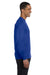 Hanes 5186 Mens Beefy-T Long Sleeve Crewneck T-Shirt Royal Blue Side