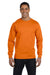 Hanes 5186 Mens Beefy-T Long Sleeve Crewneck T-Shirt Orange Front