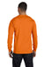 Hanes 5186 Mens Beefy-T Long Sleeve Crewneck T-Shirt Orange Back