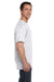 Hanes 5190P Mens Beefy-T Short Sleeve Crewneck T-Shirt w/ Pocket White Side