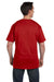 Hanes 5190P Mens Beefy-T Short Sleeve Crewneck T-Shirt w/ Pocket Red Back