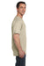 Hanes 5190P Mens Beefy-T Short Sleeve Crewneck T-Shirt w/ Pocket Sand Brown Side