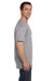 Hanes 5190P Mens Beefy-T Short Sleeve Crewneck T-Shirt w/ Pocket Light Steel Grey Side