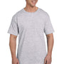 Hanes Mens Beefy-T Short Sleeve Crewneck T-Shirt w/ Pocket - Ash Grey