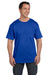 Hanes 5190P Mens Beefy-T Short Sleeve Crewneck T-Shirt w/ Pocket Royal Blue Front