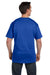 Hanes 5190P Mens Beefy-T Short Sleeve Crewneck T-Shirt w/ Pocket Royal Blue Back