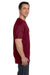 Hanes 5190P Mens Beefy-T Short Sleeve Crewneck T-Shirt w/ Pocket Cardinal Red Side
